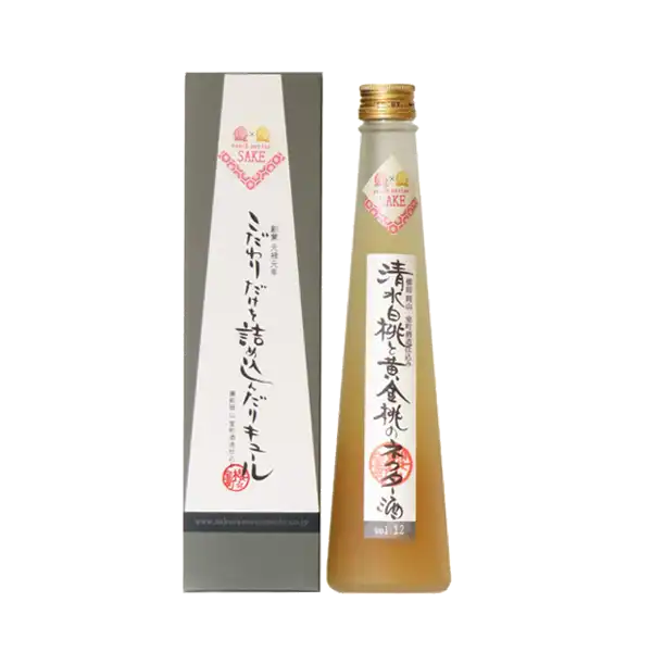 清水白桃と黄金桃のネクター酒(箱入り)